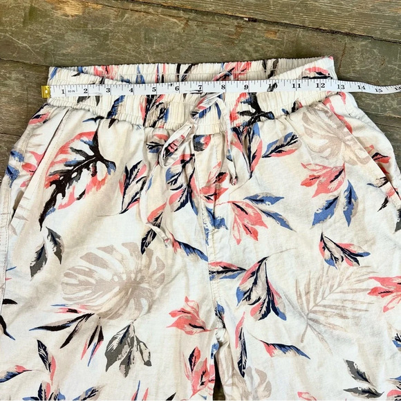 Briggs New York Womens Relaxed Fit Floral Linen Pull on Pant Size Small D163 - Picture 9 of 10